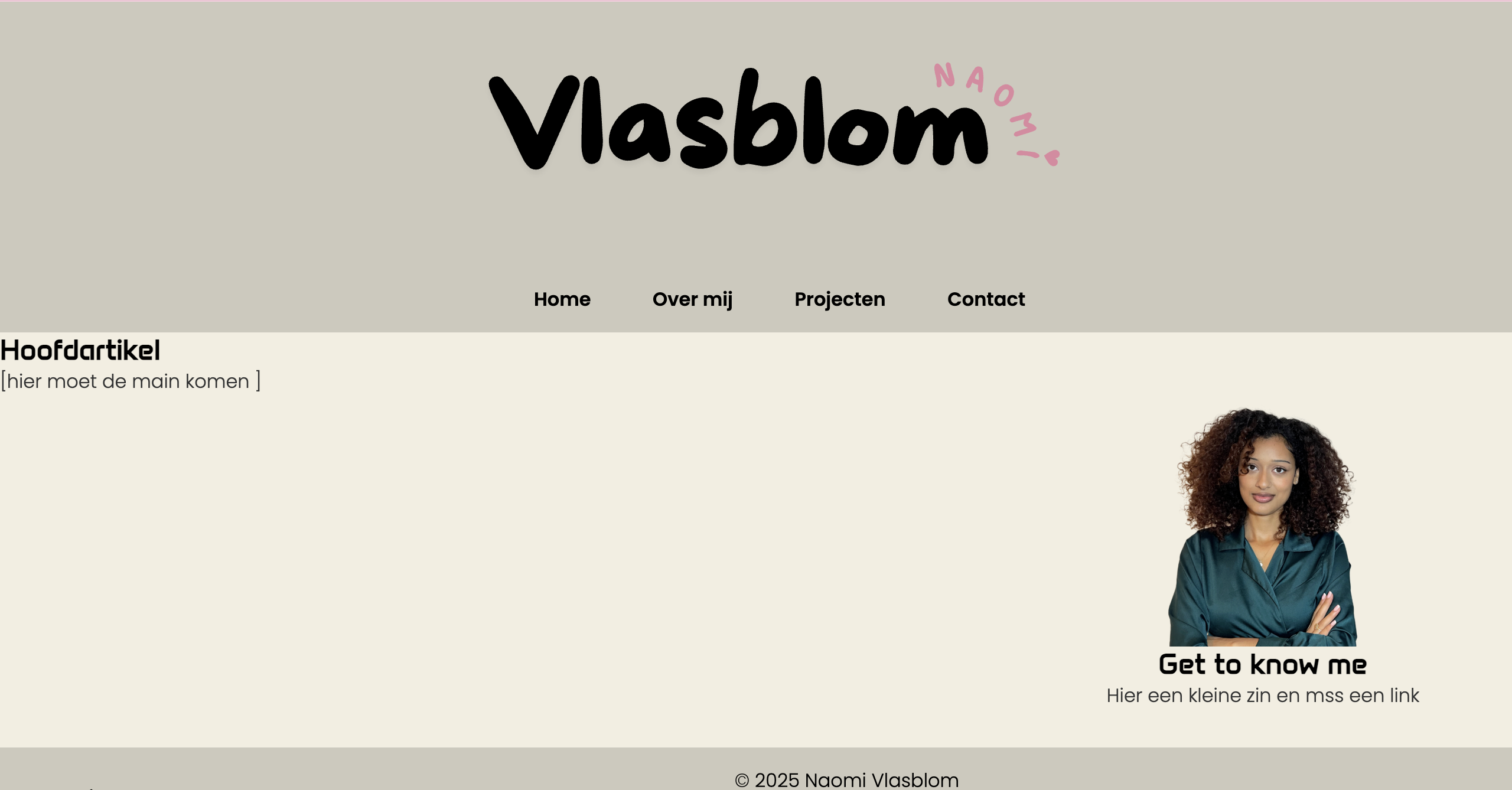 Eerste versie website